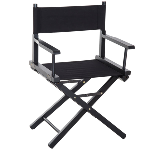 prezzo Chaise de réalisateur pliante en bois de hêtre 54x40x83 cm Noir
