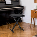 Panca Sgabello per Pianoforte Imbottita Pieghevole con Altezza Regolabile Nero 39x29x51 cm -2