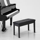 Panca Sgabello per Pianoforte con Vano Portaoggetti Nero -4