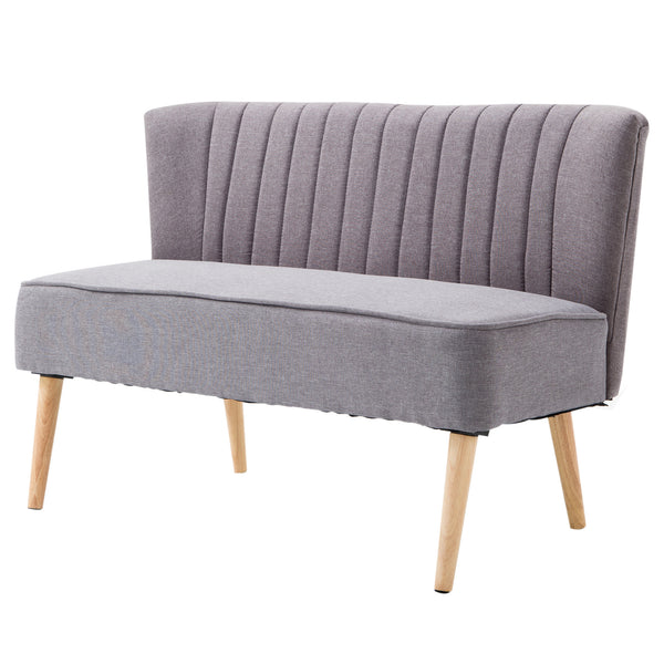 acquista Canapé 2 places style nordique gris clair 117x56,5x77 cm