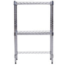 Scaffale Portaoggetti in Acciaio Cromato 2 Ripiani 45x25x72 cm -8