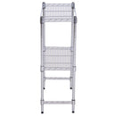 Scaffale Portaoggetti in Acciaio Cromato 2 Ripiani 45x25x72 cm -9