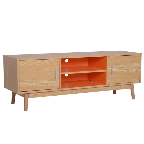 Meuble TV en bois de chêne et d'oranger 130x38x46,5 cm acquista