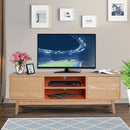 Mobile TV in Legno Rovere e Arancio 130x38x46.5 cm -2