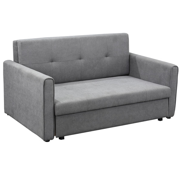 sconto Canapé convertible 2 places 152x101x81 cm en tissu gris