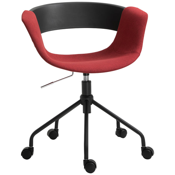 Fauteuil de bureau opératif en tissu et métal rouge et noir acquista