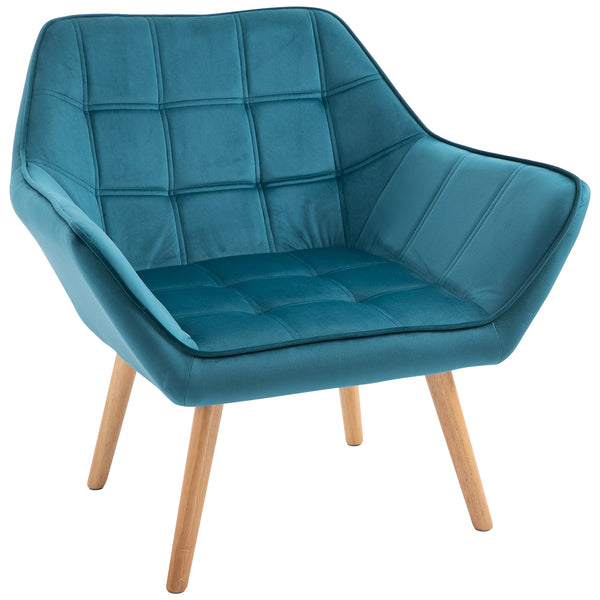 prezzo Fauteuil rembourré 79x69,5x72,5 cm en tissu Petroleum