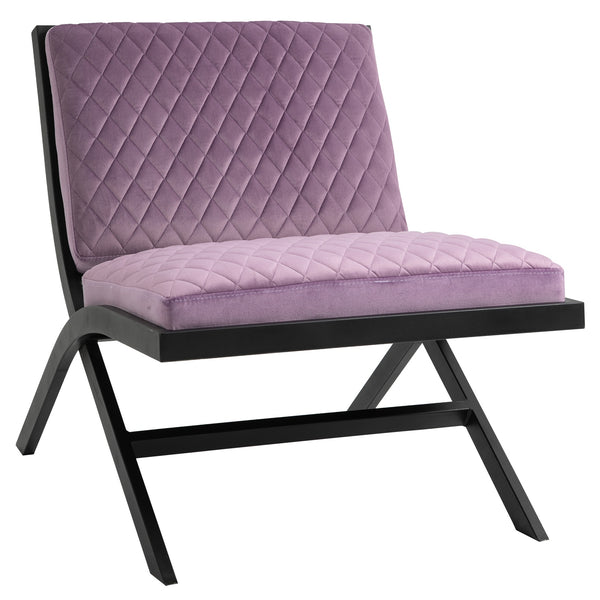 prezzo Fauteuil rembourré en acier et polyester effet matelassé 65x82x68 cm Violet