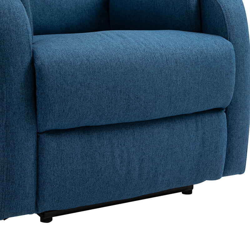 Poltrona Relax Reclinabile Elettrica 77x91x106 cm in Tessuto  Blu-8