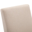 Poltrona a Dondolo Imbottita 77x92x100 cm in Legno e Lino  Beige-10