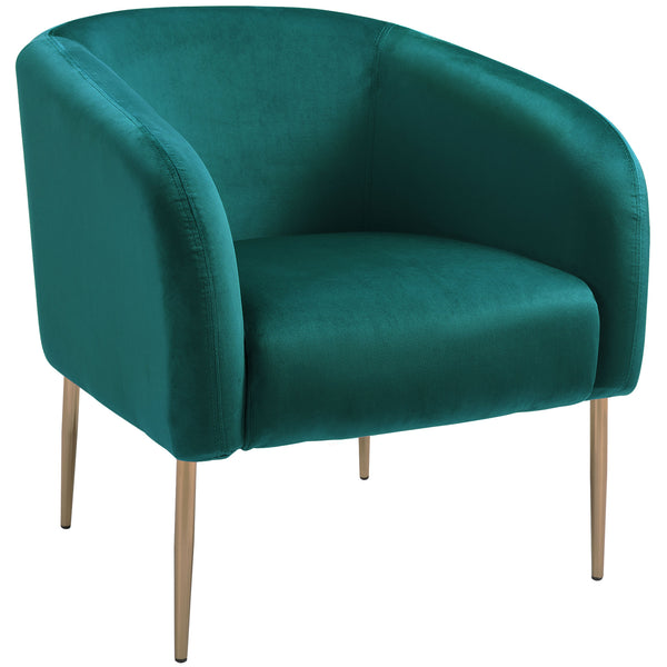 acquista Fauteuil Rembourré 75x74x76 cm en Tissu Velours Vert