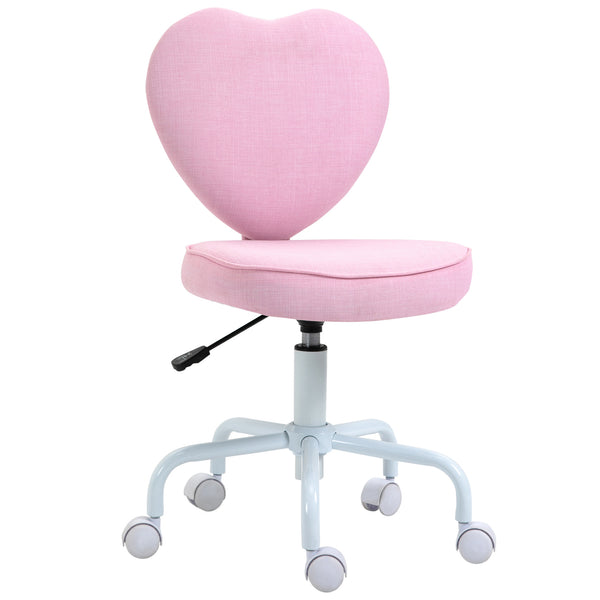 Chaise de bureau rose en forme de cœur sconto