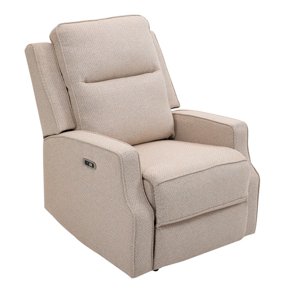 acquista Fauteuil inclinable électrique Relax avec prise de charge USB en tissu effet lin beige