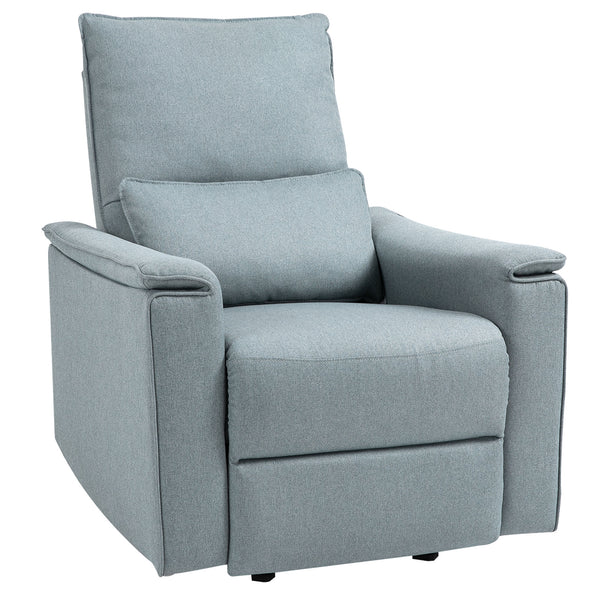 sconto Fauteuil Relax Inclinable Manuel en Tissu Gris-Vert