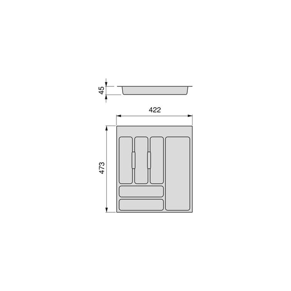 online Range-couverts Optima Vertex/Concept 500mm M 500 Plastique Gris Anthracite Emuca