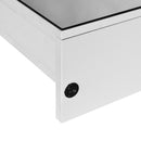 Mobiletto Specchiera da Bagno 2 Ante 1 Ripiano 80x15x60 cm con Luce LED Bianco-8