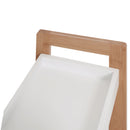 Mobiletto da Bagno 3 Ripiani 27,5x20,8x74 cm in MDF Bianco e Bambù-7