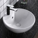 Lavabo da Appoggio 45,5x46x18 cm in Ceramica  Bianco-7