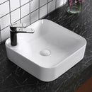 Lavabo da Appoggio 43x43x12 cm in Ceramica  Bianco-5