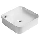 Lavabo da Appoggio 43x43x12 cm in Ceramica  Bianco-6