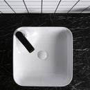 Lavabo da Appoggio 43x43x12 cm in Ceramica  Bianco-7