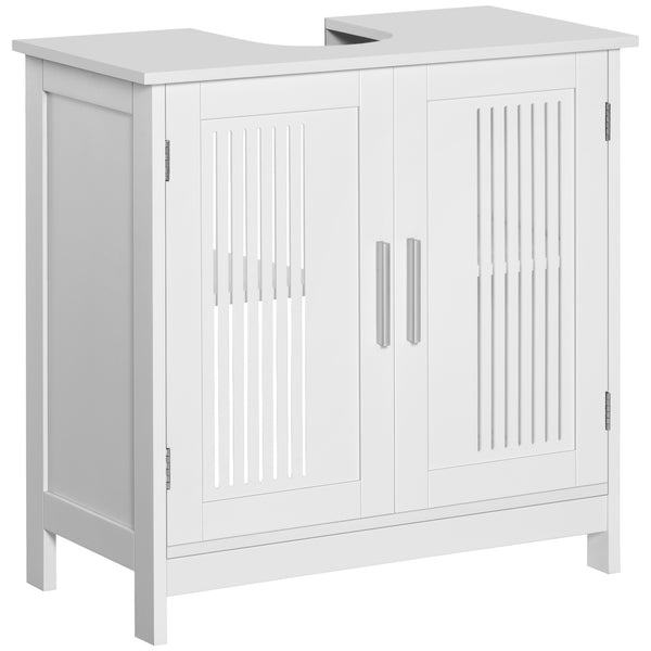 Meuble de Salle de Bain sous Lavabo 2 Portes 60x30x60 cm en MDF Blanc online