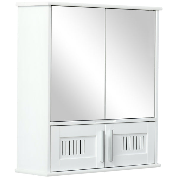 Armoire murale de salle de bain 55x17,5x60 cm avec portes miroir blanches online