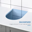 Mobile Sotto Lavello 2 Ante 1 Ripiano 60x30x60 cm in MDF Bianco-4