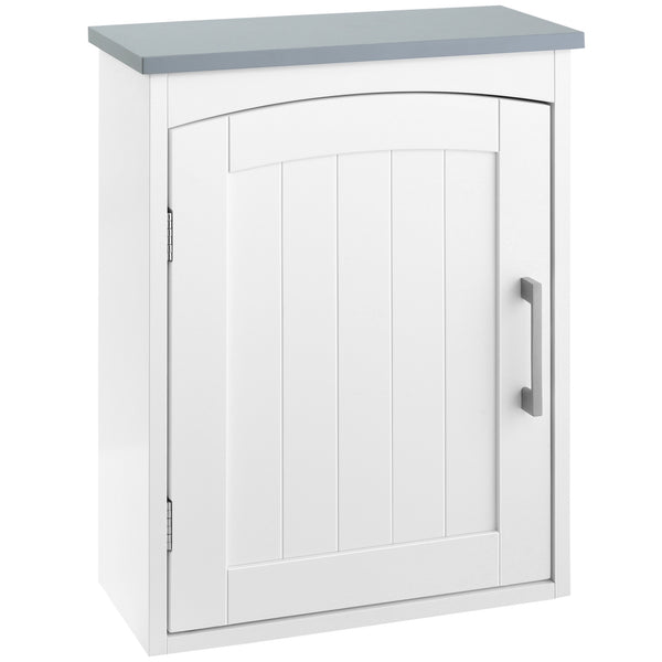 prezzo Meuble de salle de bain 1 porte 1 étagère 41x18,5x52 cm en MDF blanc