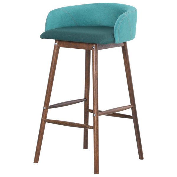 Tabouret avec Dossier en Bois et Tissu 57,5x54x95 cm Oslo Vert acquista