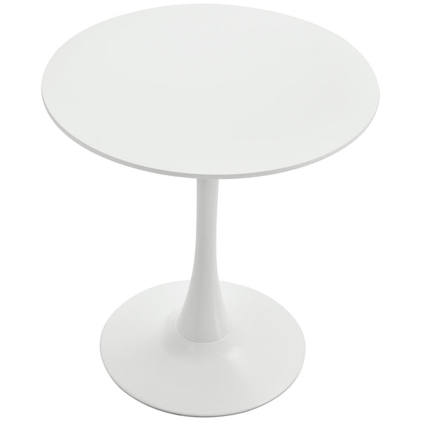 Table Basse de Jardin Ø70x73 cm en MDF et Acier Blanc prezzo