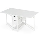 Consolle Allungabile con Cassetti 150x80x74 cm  Bianco-1