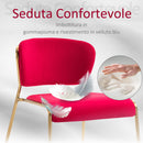 Set 4 Sedie in Metallo e Poliestere  Rosse-5