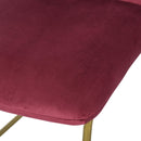 Set 2 Sedie Imbottite 44,5x59,5x91 cm in Flanella  Rosse-9