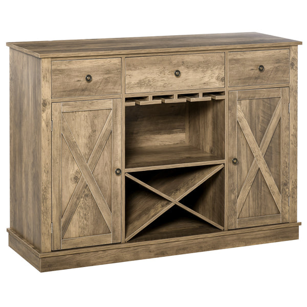 acquista Buffet de Cuisine 120x40x87,5 cm en MDF Bois Rustique avec Grain