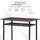 Set Tavolo Alto 80x50x90 cm e 2 Sgabelli  Nero e Quercia-7