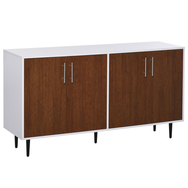 Mobile Credenza per Cucina 147,2x40,5x76,2 cm in Legno Marrone e Bianco-1