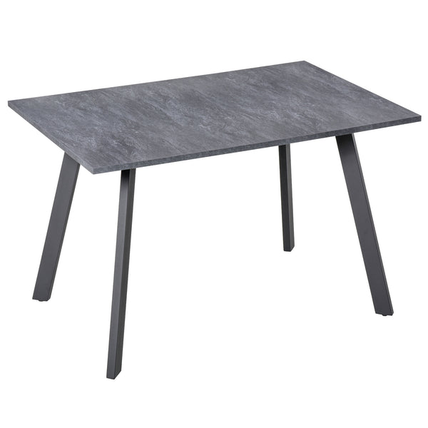 prezzo Table Rectangulaire 120x80x76 cm en MDF et Métal Gris Foncé