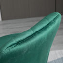 Set 2 Sgabelli da Bar 51,5x48x83-104 cm in Tessuto Effetto Velluto Verde-7