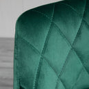 Set 2 Sgabelli da Bar 51,5x48x83-104 cm in Tessuto Effetto Velluto Verde-9