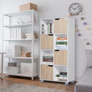 Libreria di Design a 8 Scompartimenti in Legno Bianco 60x30x122 cm -2