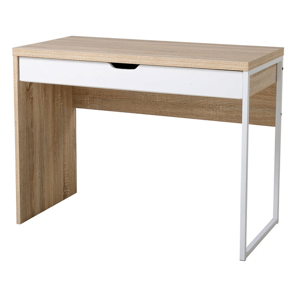 Bureau avec Tiroir en Bois et Métal 100x50x75 cm sconto