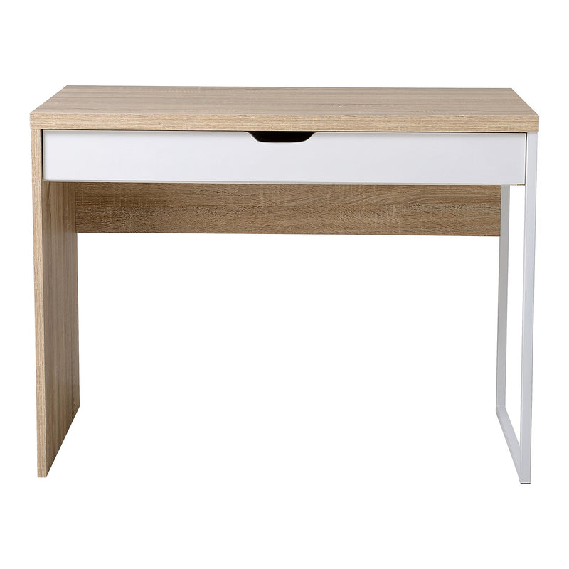 Scrivania da Ufficio con Cassetto in Legno e Metallo 100x50x75 cm -6