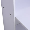 Scrivania da Ufficio con Libreria in Legno Bianco 120x55x120 cm -10