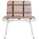 Scrivania da Ufficio con Cassetti e Libreria Legno Bianco e Rovere 120x65.5x138.5 cm -9