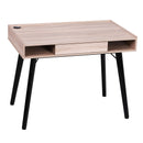 Tavolino Consolle in Legno Stile Scandinavo 2 Vani 100x60x77 cm -1