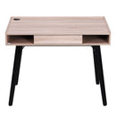 Tavolino Consolle in Legno Stile Scandinavo 2 Vani 100x60x77 cm -3