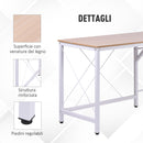 Scrivania da Ufficio Grande ad Angolo in Metallo e MDF 150x150x76 cm  Bianca-6