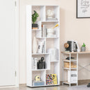 Libreria di Design 8 Ripiani 70x24x178 cm in Legno Truciolare Bianco-2