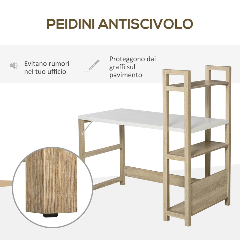 Scrivania con Libreria da Ufficio 120x67x120,5 cm in Legno Rovere-6